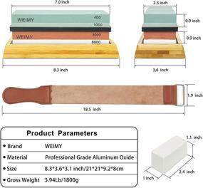 img 3 attached to 🔪 WEIMY Профессиональный набор для заточки на камне - Оптимальные абразивные и отделочные продукты для заточки