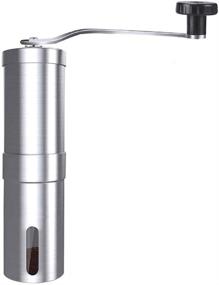 img 4 attached to ☕ Portable Coffee Grinder - Adjustable Coarseness, Conical Burr Mill, Brushed Stainless Steel - Ideal for Office, Home, Traveling, Camping - Whole Bean Burr Manual Coffee Grinder