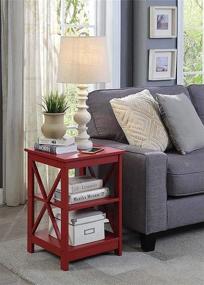 img 2 attached to 🍒 Convenient Oxford Cranberry Red End Table by Concepts