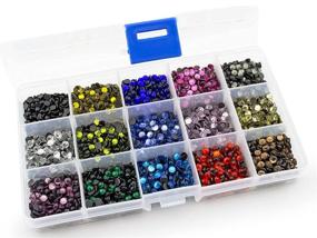 img 2 attached to Summer-Ray SS20 5mm Assorted Color 🌈 Hot Fix Rhinestones Set with Storage Box