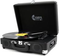 🎶 groove to nostalgia: vinyl music on retro style record player with built-in speakers and classic suitcase design, perfect for 33,45,78 rpm vinyl records logo
