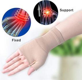 img 3 attached to 🖐️ Wrist & Thumb Support Sleeve: Compression Arthritis Gloves for Carpal Tunnel, Wrist Pain & Fatigue