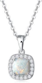 img 4 attached to Carleen White Gold Plated Sterling Silver CZ & Opal Jewelry Set for Women: Elegant, Affordable & Gift-Worthy