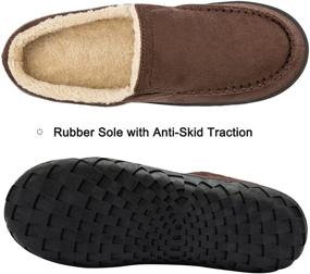 img 1 attached to Auzons Moccasin Slippers Adjustable Outdoor