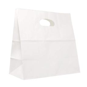 img 4 attached to 🛍️ PTP BAGS White 11x6x11 Die Cut Tote Bags [500-Pack] - Kraft Paper Gift and Food Service Bags