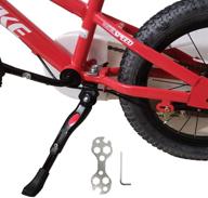 🚲 veckuson adjustable kickstand: center mount for kids bike - fits 16-24 inch bicycles - durable aluminum alloy kickstand for mountain bikes logo