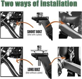 img 2 attached to 🚲 VECKUSON Adjustable Kickstand: Center Mount for Kids Bike - Fits 16-24 inch Bicycles - Durable Aluminum Alloy Kickstand for Mountain Bikes