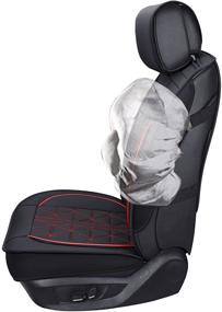 img 1 attached to INCH EMPIRE Seat Cover 5 Seats Full Set Universal Fit For Most Sedan SUV Truck Pickup Airbag Compatible Synthetic Leather Car Seat Cushion Protector All Weather Water-Proof (Triangle Black&Amp Interior Accessories