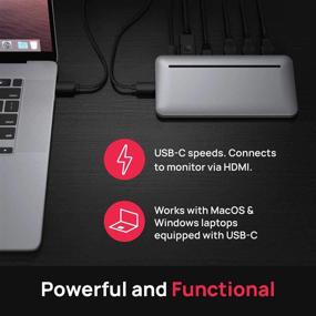 img 1 attached to 🔌 Brydge Stone II USB Hub Docking Station: Boost Your Productivity with 7 Ports, 4K Display, USB-C Speeds | Compatible with MacOS, Windows & Chrome (Space Gray)