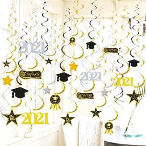 img 4 attached to Enhance Your Graduation Party with GOER 30 Pcs 2021 Hanging Swirls for Ultimate Decoration