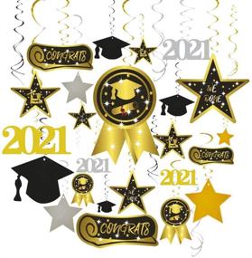 img 2 attached to Enhance Your Graduation Party with GOER 30 Pcs 2021 Hanging Swirls for Ultimate Decoration