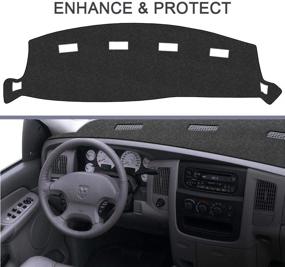 img 3 attached to 🚗 EONLION Custom Fit Dashboard Cover for Dodge Ram 02-05 1500 2500 3500, Easy Installation, Black