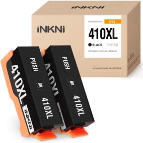 img 4 attached to 💡 InkNI (New Chip) Remanufactured Ink Cartridges for Epson 410XL Expression XP-7100 XP-530 XP-640 XP-830 XP-630 XP-635 Printer - Black, 2-Pack