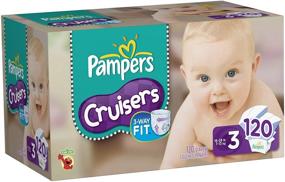 img 1 attached to 👶 Top-rated Pampers Cruisers Size 3 Diapers - 120 Count (Packaging May Vary)