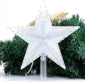 img 1 attached to Shine Bright with our Warm White Light Christmas Tree Topper Star - Perfect Christmas Holiday Home Decor for General Size Xmas Trees - 8.7 Inch