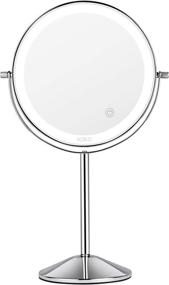 img 4 attached to KDKD Lighted Makeup Mirror 7X Magnifying Swivel Vanity Mirror with 72 Bright LED Lights, 3 Color Modes, Rechargeable - Ideal for Perfect Makeup Application