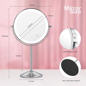 img 2 attached to KDKD Lighted Makeup Mirror 7X Magnifying Swivel Vanity Mirror with 72 Bright LED Lights, 3 Color Modes, Rechargeable - Ideal for Perfect Makeup Application