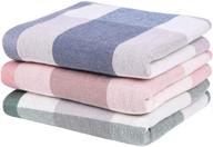 🧽 oaso dish cloths 3-pack: plaid cotton dish towels for kitchen, absorbent and durable drying terry cloth logo