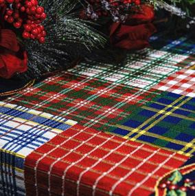 img 1 attached to 🎄 Transform Your Home with Homvare Christmas Holiday Tapestry Parties Plaid: A Festive Delight for Your Seasonal Decor