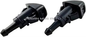 img 2 attached to 🌬️ High-Performance Front Windshield Washer Nozzles (Set of 2) for Dodge Caliber - Replaces OEM #: 05160308AA by Mean Mug Auto 4154-232314A