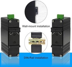 img 3 attached to 🔌 E-link Промышленный Ethernet-коаксиальный конвертер, Eoc конвертер 10/100Mbps с PoE/PoC, до 984 футов дальности, 30W IP Камера трансивер (802.3at) через коаксиальный кабель.