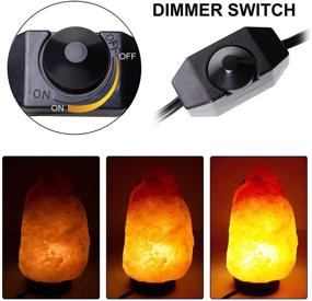 img 2 attached to 🔌 Enhanced SEO: OHLGT 2-Pack Himalayan Salt Lamp Cord Replacement with Dimmer Switch + 8-Pack E12 Halogen Salt Lamp Bulbs (5ft Cord + Metal Clip)