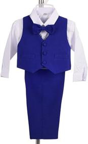 img 2 attached to 👶 Lito Angels Baby Boys' Formal Tuxedo Suits Wedding Christening Outfits No Tail 5 Piece Set 022 - Improve your baby's style with this formal tuxedo suit perfect for weddings and christenings, comprising a 5 piece set!