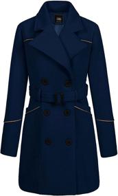 img 4 attached to 🧥 Stay Chic and Cozy with ZSHOW Women's Double Breasted Lapel Wrap Coat with Belt