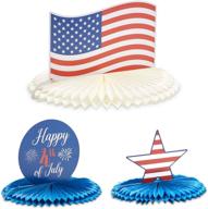 patriotic party decoration honeycomb centerpiece logo