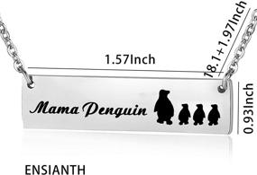 img 3 attached to 🐧 ENSIANTH Mama Penguin Necklace - Adorable Penguin Family Jewelry for Mother and Wife