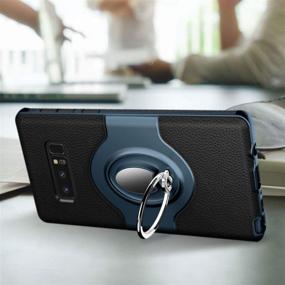 img 1 attached to 📱 eSamcore Galaxy Note 8 Case: Navy Blue Ring Holder Kickstand & Magnetic Car Mount