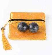 🧱 brabud marble hand balls dark grey chinese health exercise baoding balls stress relief 1.4'' bs004: enhance your well-being with traditional chinese therapy logo