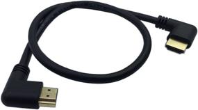 img 4 attached to 💻 Cerrxian 0.5m High Speed HDMI 2.0 Left Angle Male to Male Cable - Ultra HD 4k, Ethernet, 3D, 4K and Audio Support - for TVs, Laptops (Black)