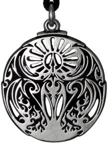 img 2 attached to 🔥 Pewter Mythical Rite of The Phoenix Fire Bird Pendant: Unleash your Inner Power