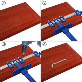 img 1 attached to 🔧 Cabinet Hardware Jig by Kamtop - Aluminum Alloy Drawer Drilling Template and Drill Guide for Precise Installation of Handles and Knobs on Doors and Drawers