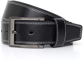 img 3 attached to Stwees Casual Leather Belts: Elevate Your Style with Men's Accessories