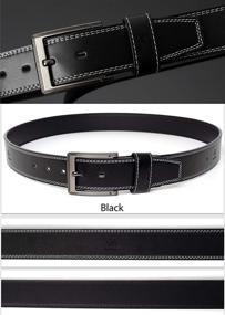 img 1 attached to Stwees Casual Leather Belts: Elevate Your Style with Men's Accessories