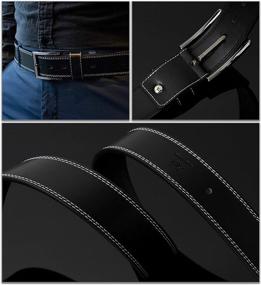 img 2 attached to Stwees Casual Leather Belts: Elevate Your Style with Men's Accessories