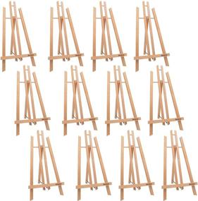 img 4 attached to 🎨 MEEDEN 20" Tall Tabletop Easel - Set of 12 Medium Beech Wood Easels for Artists, Kids, and Classroom Displays - Holds Canvases up to 20