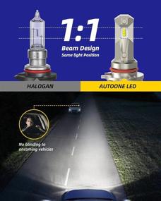 img 2 attached to 🚗 Enhance Car Lighting with AUTOONE 9005 LED Bulbs - 14000LM, Plug and Play, Canbus Ready, Cool White - Pack of 2