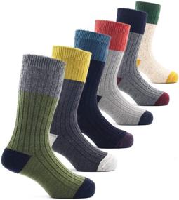 img 4 attached to Winter Warmth for Boys: 6-Pack of Boys Wool Socks for Ultimate Thermal Comfort
