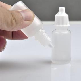 img 3 attached to 🔹 50 PCS 10ml Squeezable Eye Liquid Essential Oil Dropper Bottles - Jespeker Plastic Refillable Containers with Caps