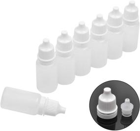 img 4 attached to 🔹 50 PCS 10ml Squeezable Eye Liquid Essential Oil Dropper Bottles - Jespeker Plastic Refillable Containers with Caps