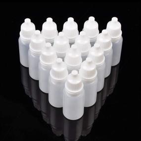 img 2 attached to 🔹 50 PCS 10ml Squeezable Eye Liquid Essential Oil Dropper Bottles - Jespeker Plastic Refillable Containers with Caps