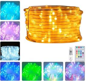 img 4 attached to 🎉 YONGHE 100 LED Rope Lights: Waterproof, 16 Colors, Remote Control, USB Powered, Versatile Decorative Lighting for Christmas, Parties, Gardens, Camping, Bedroom