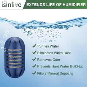 img 2 attached to 🚰 12 Pack isinlive Demineralization Cartridge for HoMedics Humidifiers - Purifies Water, Eliminates White Dust, Prevents Hard Water Build-Up