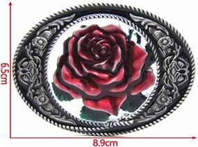 img 1 attached to 🌸 Vintage Floral Cowgirl Buckles - Must-Have Women's Accessories by MASOP