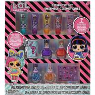 l.o.l surprise! townley girl super sparkly makeup set for kids: lip gloss, nail polish, nail stickers - ideal for parties, sleepovers, makeovers - ages 5+, 11 pcs logo