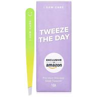 💅 i dew care tweeze the day: precision slant tip multi-functional stainless steel 3.8" tweezers for professional beauty tools and korean skincare logo