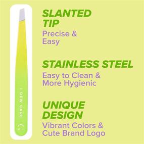 img 3 attached to 💅 I DEW CARE Tweeze The Day: Precision Slant Tip Multi-functional Stainless Steel 3.8" Tweezers for Professional Beauty Tools and Korean Skincare